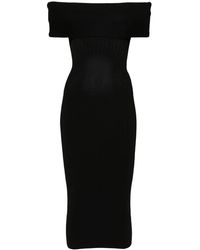 Mugler - Off-Shoulder Knit Dress - Lyst