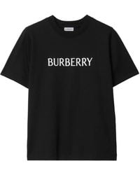 Burberry - Logo Cotton T-Shirt - Lyst