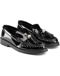 Jimmy Choo - Addie Loafers Verfraaid Met Parel - Lyst