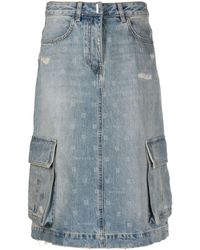 Givenchy - Jupe cargo en jean à motif monogrammé - Lyst