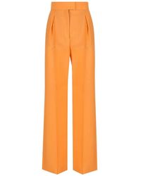 Valentino Garavani - Pantalon Droit À Design Plissé - Lyst