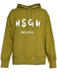 MSGM - Sudadera Con Capucha Y Logo Estampado - Lyst