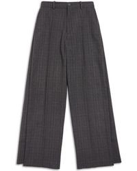 Balenciaga - Double Front Checked Trousers - Lyst