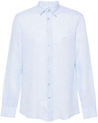 Etro - Pegaso-embroidered Linen Shirt - Lyst