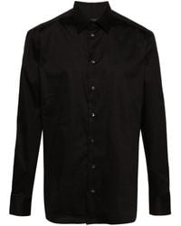 Emporio Armani - Classic-collar Poplin Shirt - Lyst