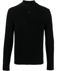 Courreges - Logo-Embroidered Ribbed-Knit Jumper - Lyst
