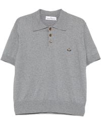 Vivienne Westwood - Orb-Embroidered Polo Sweater - Lyst