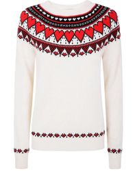 Mc2 Saint Barth - Trui Met Nordic-Style Hartprint - Lyst