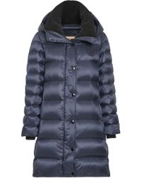 Burberry Down-filled Hooded Puffer Coat - Blue