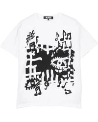 COMME DES GARÇON BLACK - Graphic Print Round-Neck T-Shirt - Lyst