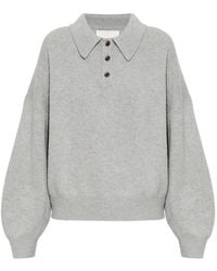 Lisa Yang - Etta Button Collared Knitted Top - Lyst