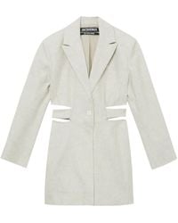 Jacquemus - Beige Le Chouchou 'la Robe Bari' Minidress - Lyst