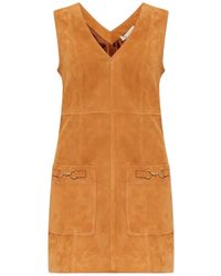 Ulla Johnson - Leren Jurk Met Horsebit-Detail - Lyst