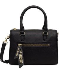 Love Moschino - Logo-Plaque Pebbled Tote Bag - Lyst