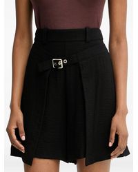 SIMONA CORSELLINI - Buckle-Detail Textured Shorts - Lyst