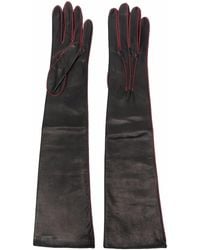 Manokhi - Stitch-Detail Leather Gloves - Lyst