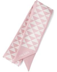 Prada - Écharpe En Sergé Imprimé - Lyst