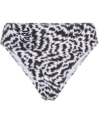 Karl Lagerfeld - Animal-print High-rise Bikini Bottoms - Lyst