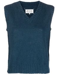 Maison Margiela - Basket-weave Sleeveless Sweatshirt - Lyst