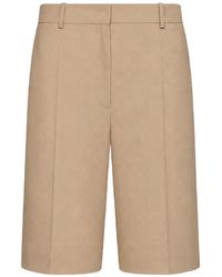 TOTEME - Pressed-Crease Straight-Leg Shorts - Lyst