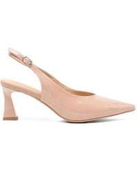 SERGIO MORETTI FIRENZE - Patent-Leather Slingback Pumps - Lyst