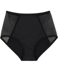 Yasmine Eslami - Lou Mesh-Panel Briefs - Lyst