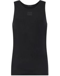 Dolce & Gabbana - Logo Ribbed Tank Top - Lyst