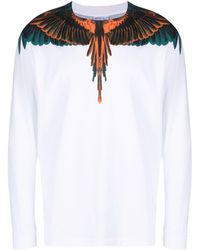 Marcelo Burlon - Icon Wings Long-sleeved Cotton T-shirt - Lyst