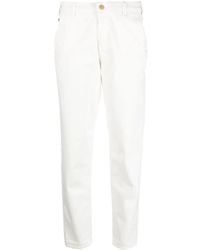 Emporio Armani - Cotton Blend Trousers - Lyst