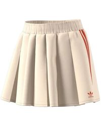 adidas - Originals Pleated Striped Mini Skirt - Lyst