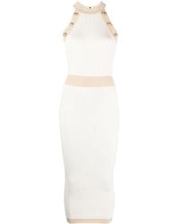 Balmain - Jurk Met Knoopdetail - Lyst