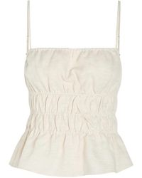 STAUD - Ayla Square-Neck Blouse - Lyst