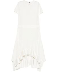 Sacai - Ruffled Short-Sleeve Asymmetric Dress - Lyst