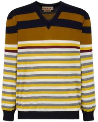 Marni - Wool Jumper With Mixed Stripes - Lyst
