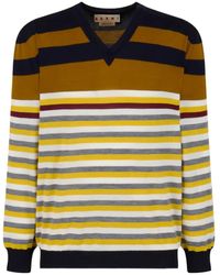Marni - Wool Jumper With Mixed Stripes - Lyst