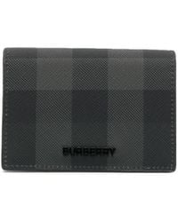 Burberry - Logo-lettering Checked Wallet - Lyst
