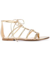 Gianvito Rossi Lace-up Gladiator Sandals - Multicolour