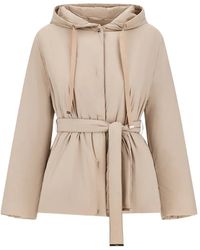 Herno - Parka À Capuche Ceinturée - Lyst