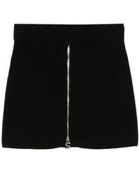 Sportmax - Ribbed Zip-Front Mini Skirt - Lyst
