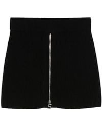 Sportmax - Gerippter Minirock Mit Reißverschluss - Lyst