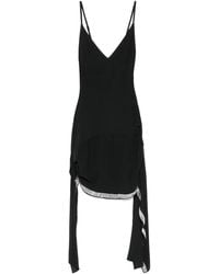 The Attico - Schulterfreies Minikleid Mit Verziertem Saum - Lyst