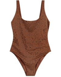Mc2 Saint Barth - Badeanzug Mit Leoparden-Print - Lyst