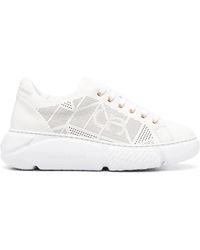 Casadei - Perforated Leather Sneakers With Chunky Sole - Lyst