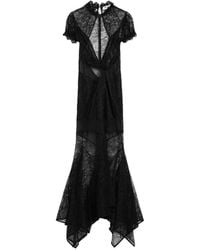 The Attico - Lace-Panelled Open-Back Midi Dress - Lyst