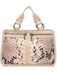 Roberto Cavalli - Roma Snakeskin-Embossed Handbag - Lyst