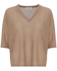 Kangra - Sequin-Embellished V-Neck Sweater - Lyst