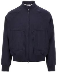 Emporio Armani - Zip-Up Bomber Jacket - Lyst