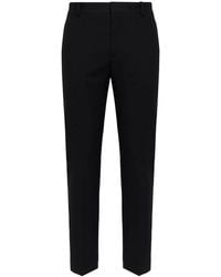 McQueen - Slim-cut Wool Trousers - Men's - Cotton/cupro/wool - Lyst