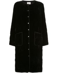 Anine Bing Elsa Velvet Single-breasted Coat - Black