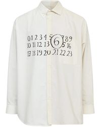 MM6 by Maison Margiela - Asymmetric Cotton Shirt - Lyst